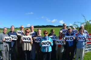 PERA residents protest against against the development of Marchmont Fields last year